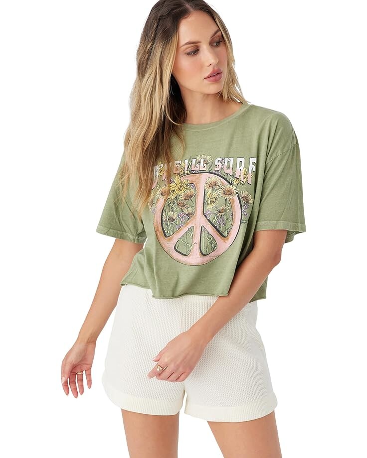 

Футболка O'Neill Peace Flower, цвет Oil Green