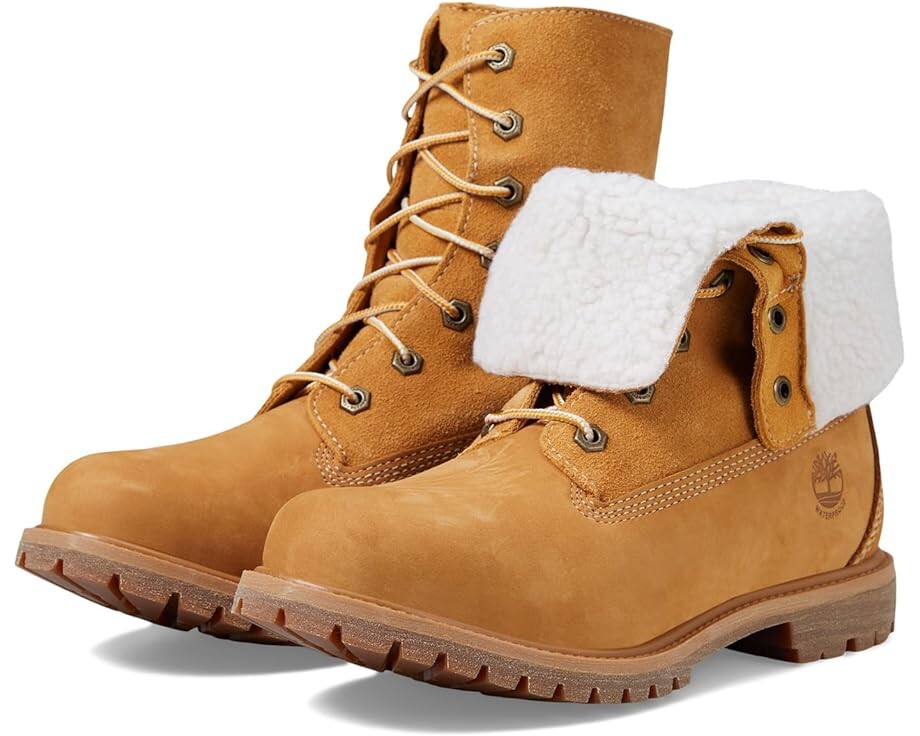 

Ботинки Timberland Authentics Teddy Fleece Fold-Down, цвет Wheat