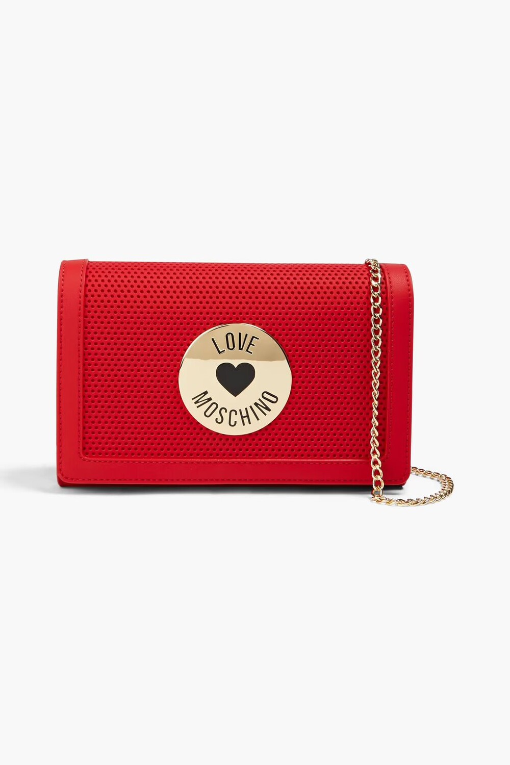 

Сумка на плечо из перфорированной искусственной кожи Love Moschino, красный