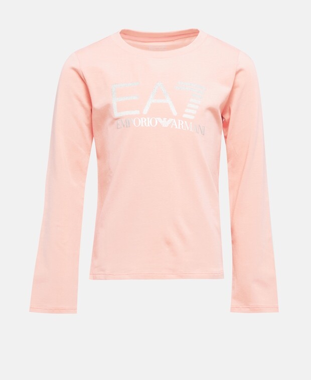 

Топ с длинными рукавами EA7 Emporio Armani, розовый