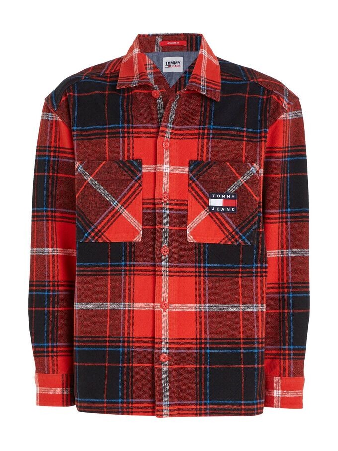 

Рубашка из натурального хлопка Tommy Jeans, красный