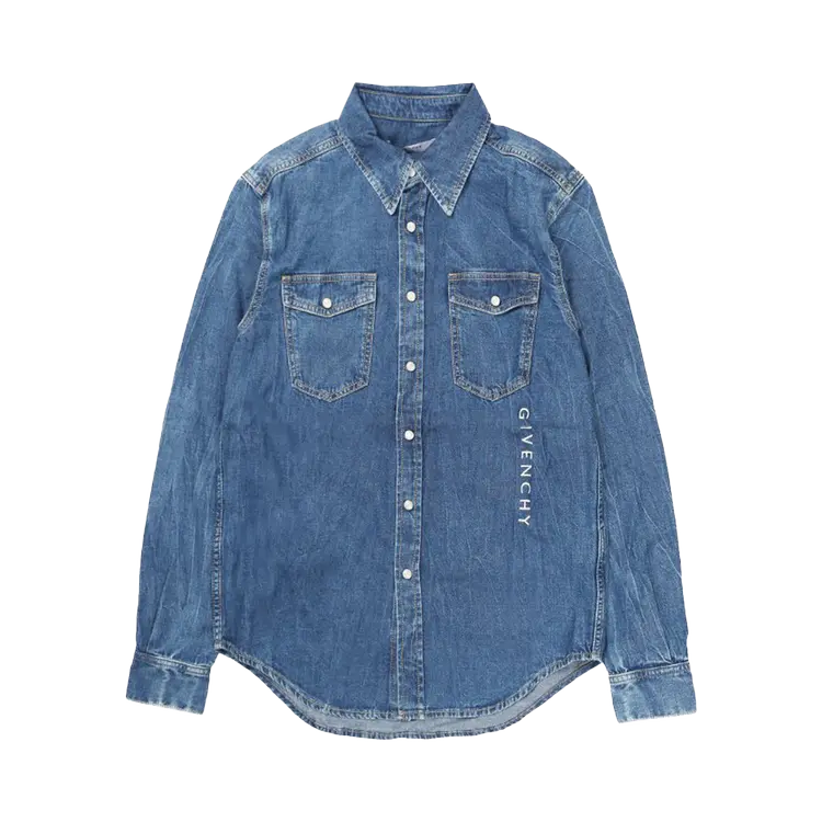 

Рубашка Givenchy Side Logo Dress 'Blue', синий