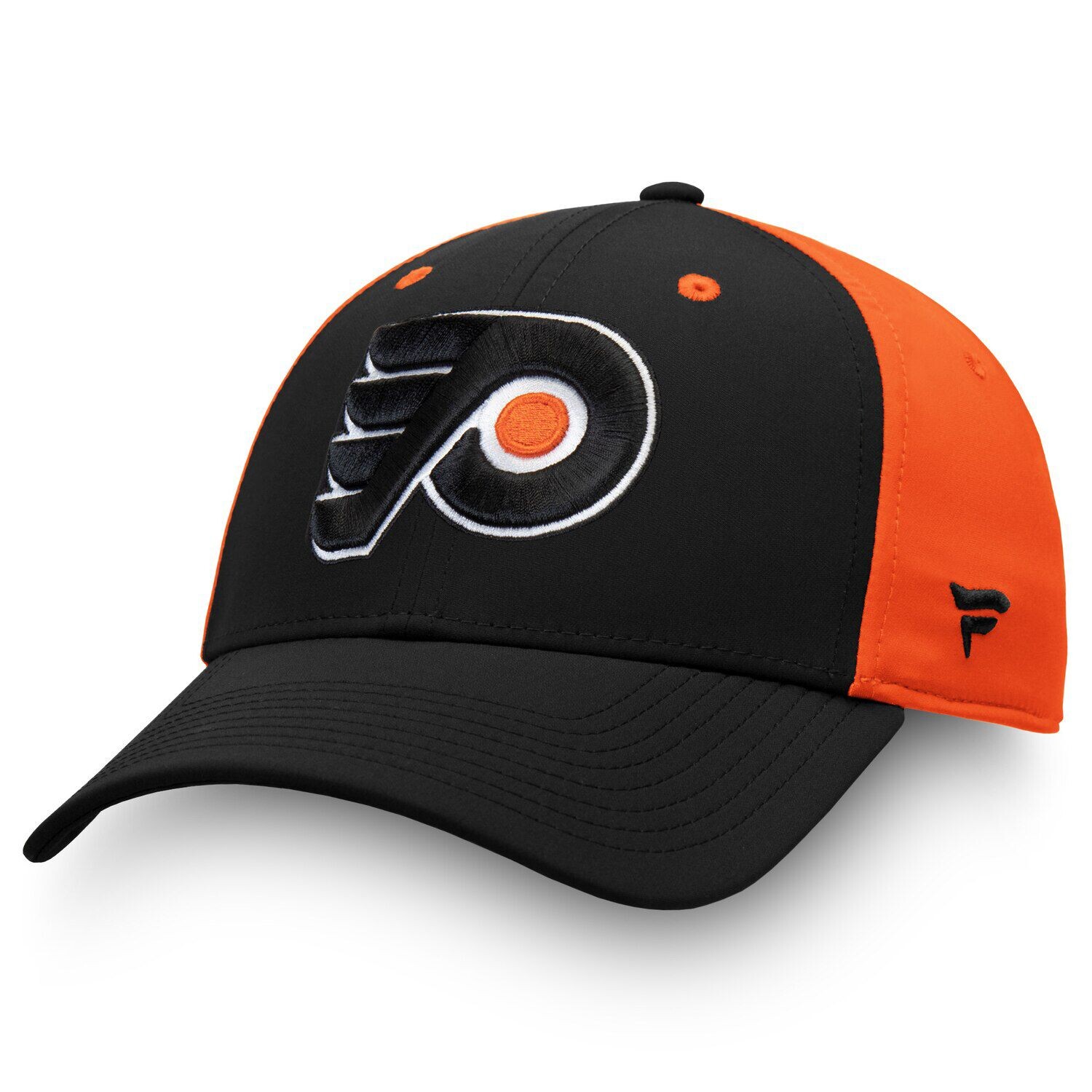 

Мужская двухцветная гибкая кепка с фирменным логотипом Fanatics Philadelphia Flyers Iconic черного/оранжевого цвета