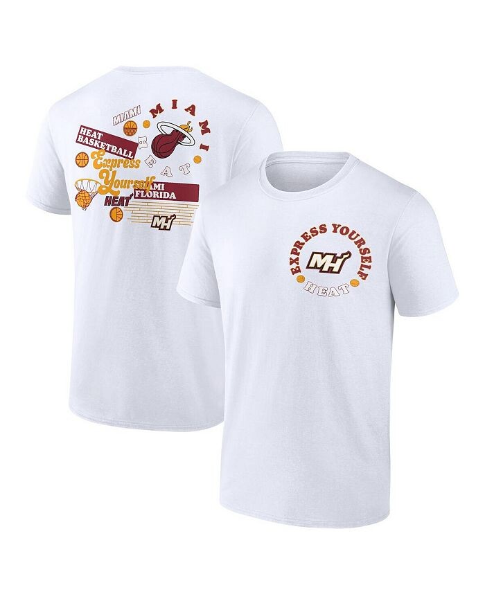 

Мужская белая футболка с логотипом Miami Heat Street Collective Fanatics, белый