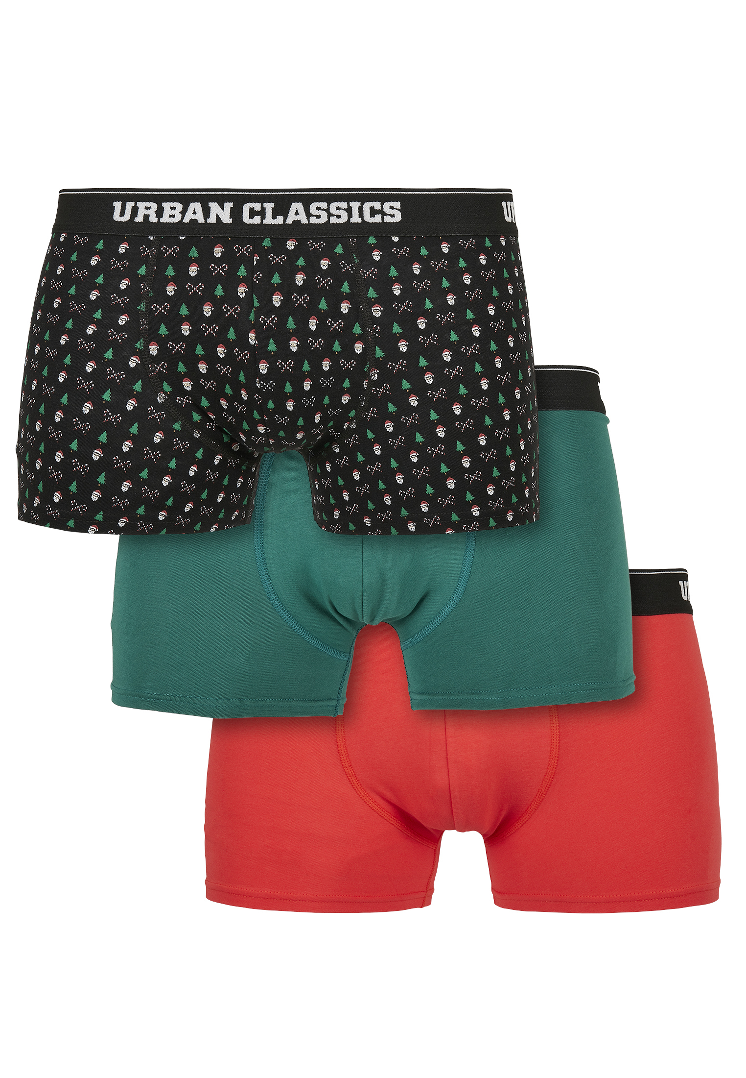Боксеры Urban Classics Boxershorts, цвет nicolaus aop+treegreen+popred