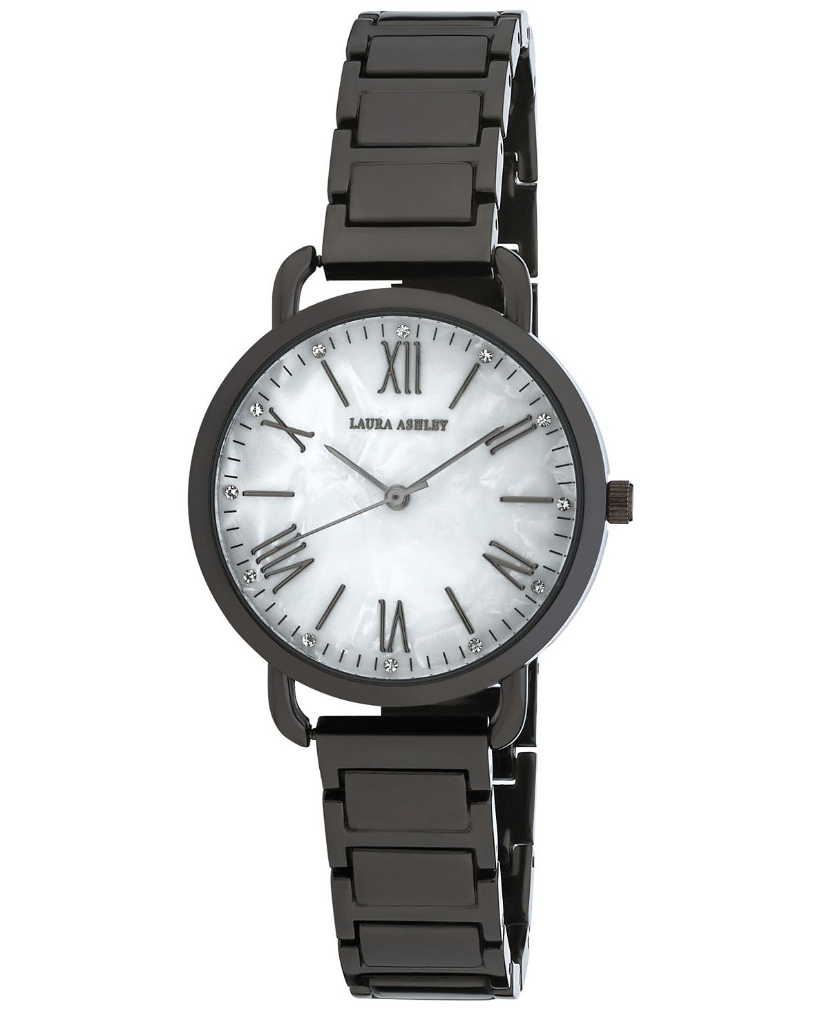 цена Женские кварцевые часы-браслет из черного сплава, 32 мм Laura Ashley, черный