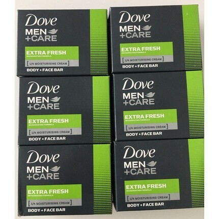 

Средство для мытья тела и лица Men+Care Extra Fresh, 90 г, 6 шт., Dove