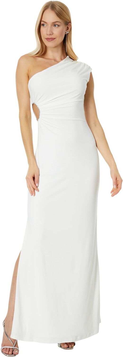 

Платье на одно плечо BCBGMAXAZRIA, цвет Off-White