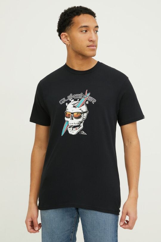 

Хлопковая футболка Quiksilver, черный