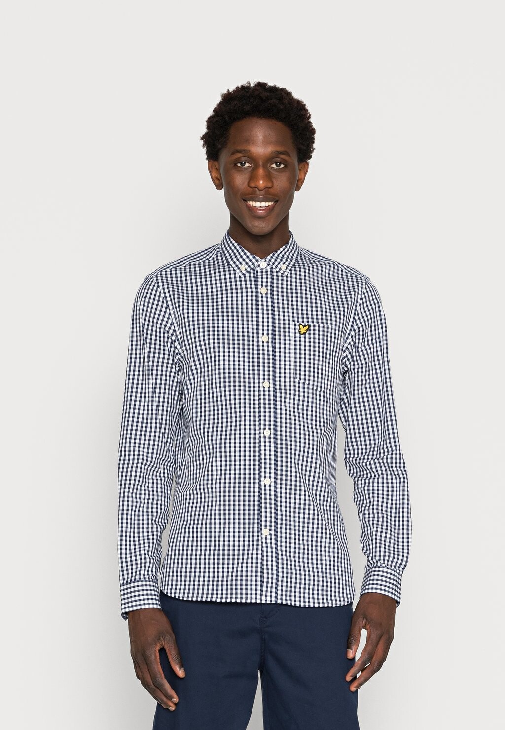

Рубашка GINGHAM Lyle & Scott, темно-синий/белый