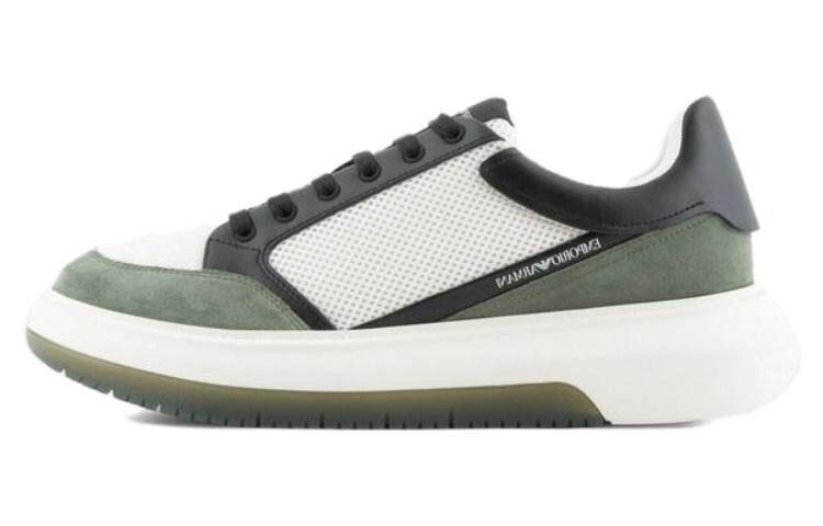 

Кроссовки EMPORIO ARMANI Skateboarding Shoes Men Low-top White/Green, зеленый