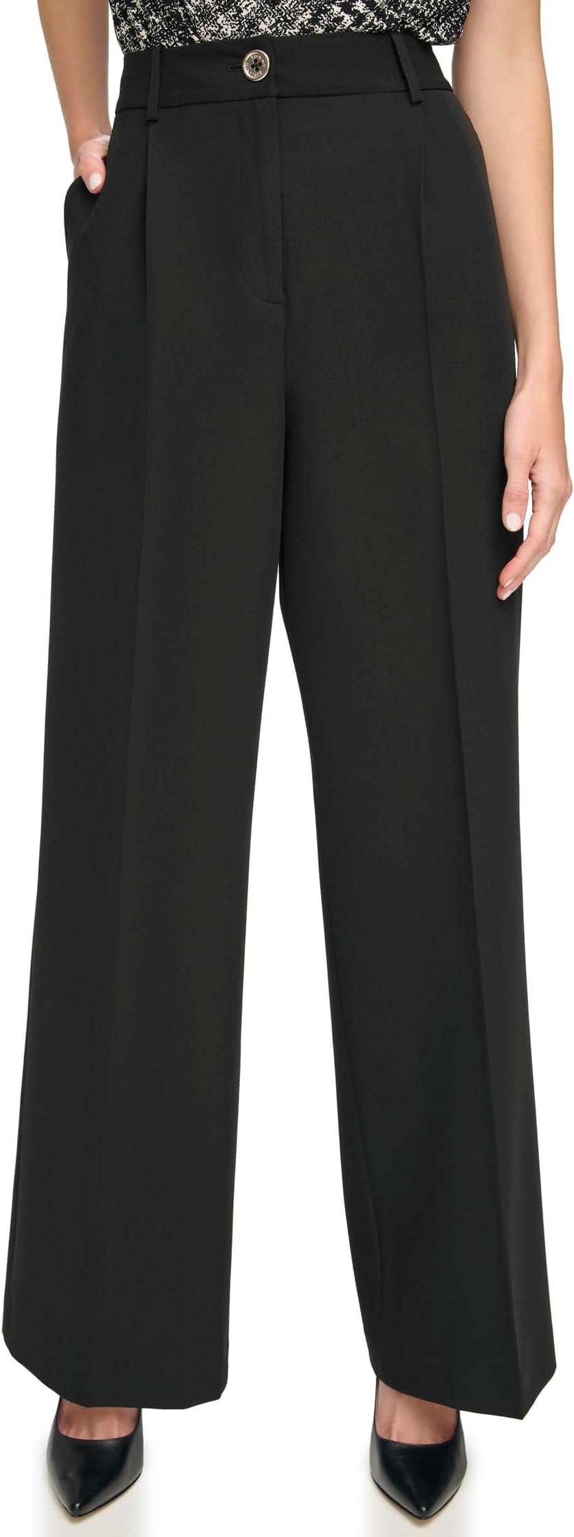 

Брюки Tommy Hilfiger Solid Wide Leg Pants, черный