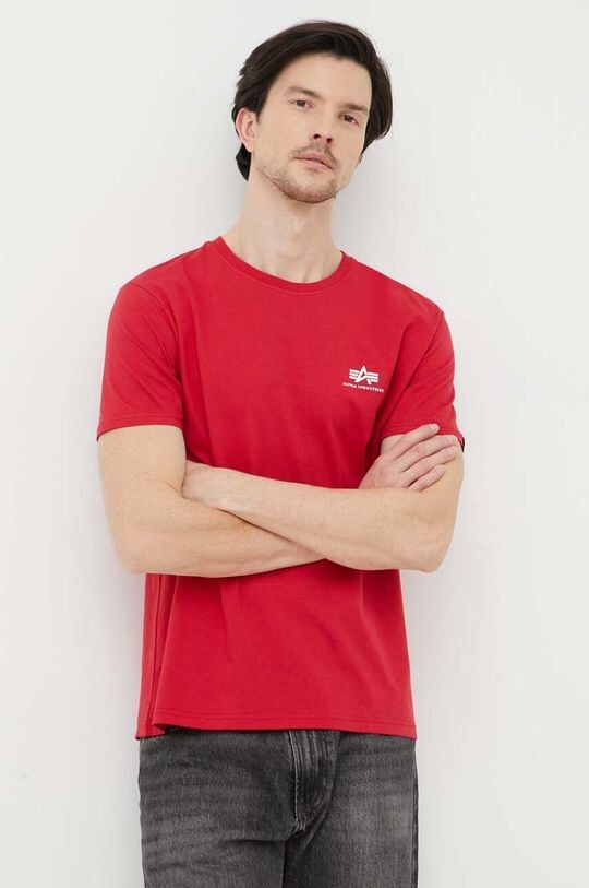 

Хлопковая футболка Alpha Industries, красный