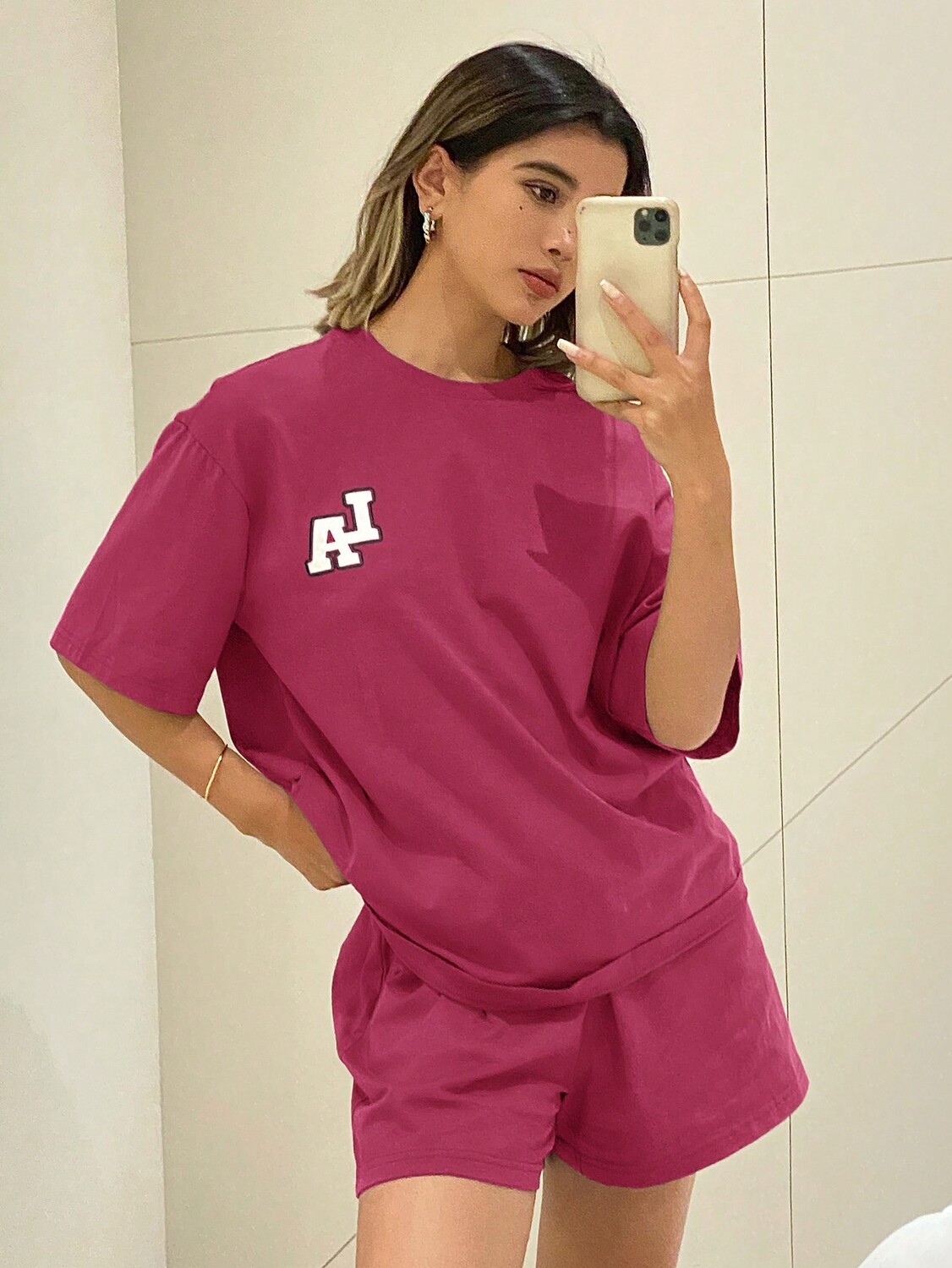 

Домашний наряд, модные женские свободные шорты Dazy, фуксия
