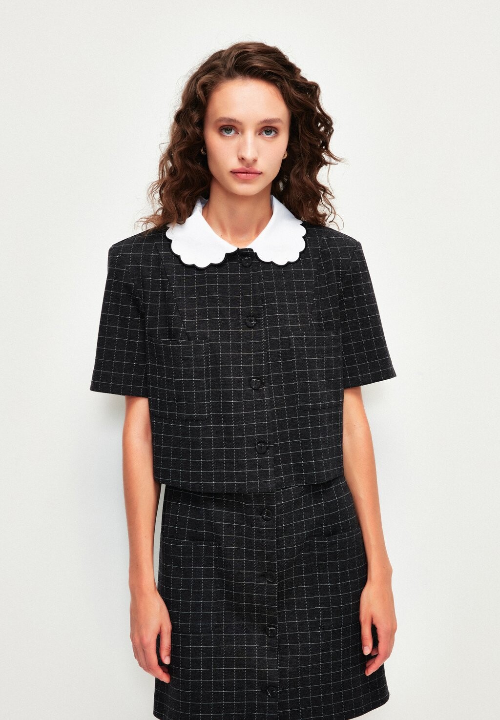 

Платье-рубашка Round Collor Pucket Detailed adL, цвет plaid anthracite