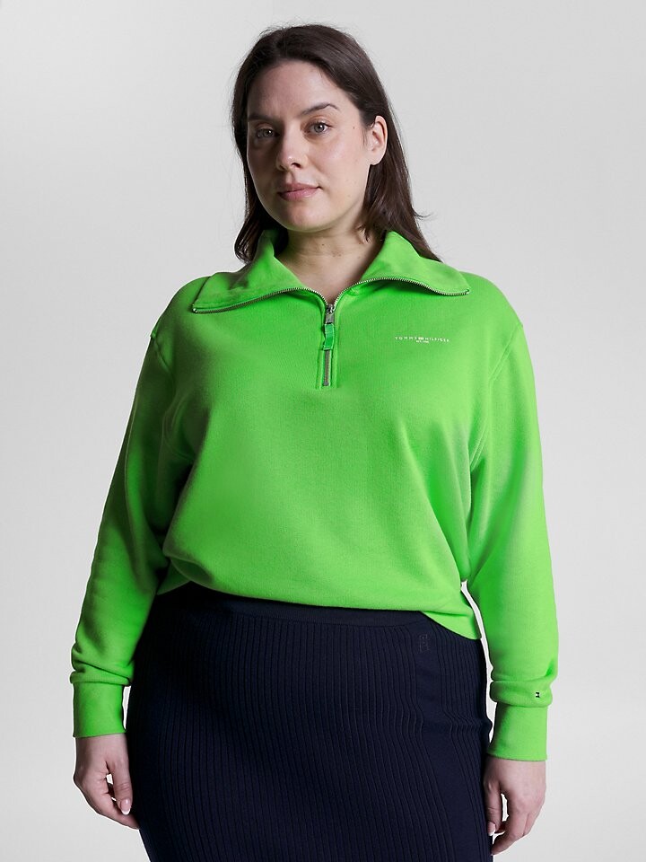 

Толстовка Curve Tommy Logo с молнией до половины Tommy Hilfiger
