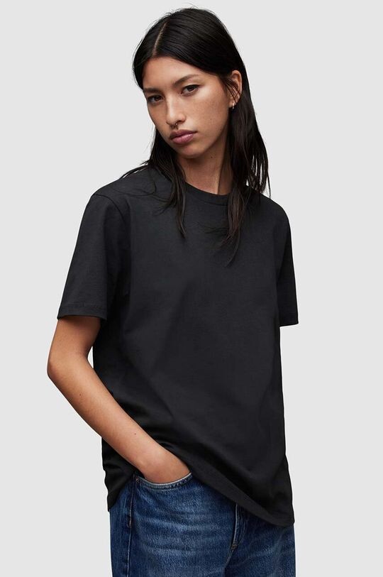

Хлопковая футболка Downtown AllSaints, черный