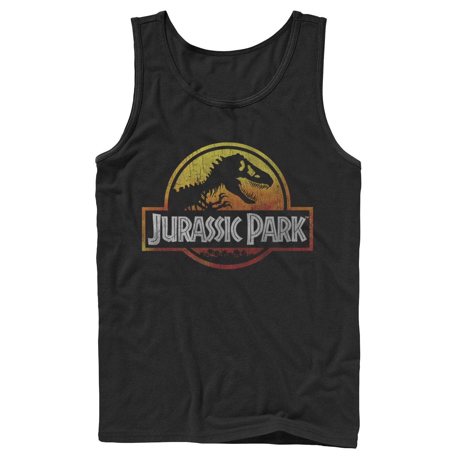 

Мужская майка с логотипом Jurassic Park Firey Sunset Licensed Character