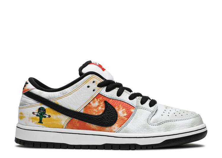 

Кроссовки Nike DUNK SB LOW 'TIE-DYE RAYGUN - WHITE', белый, Белый;серый