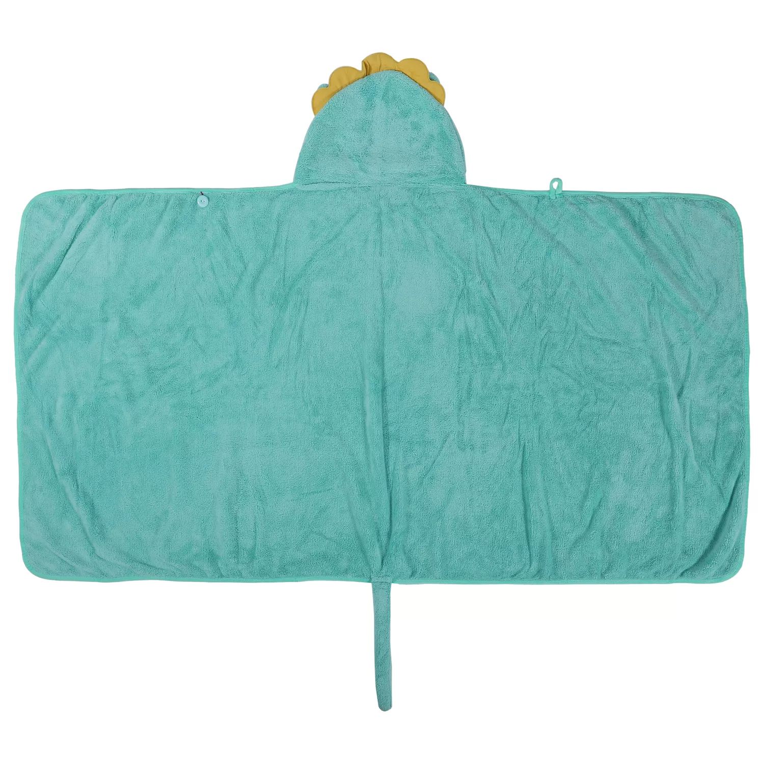 Мягкое впитывающее полотенце с капюшоном из кораллового флиса для ванной комнаты, светло-зеленое, 53 x 31 дюймов