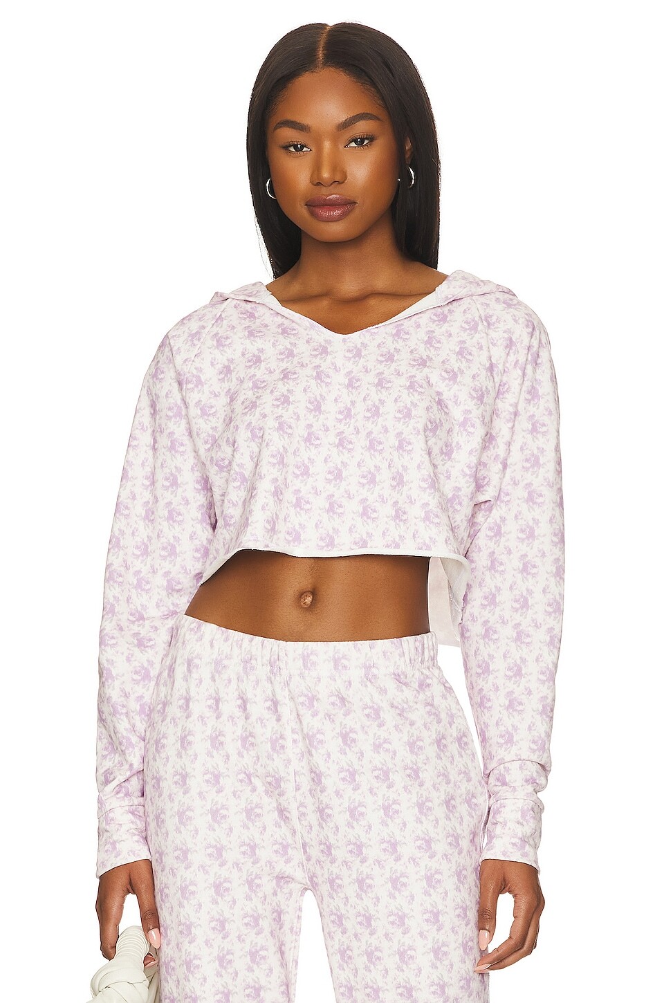 

Толстовка LoveShackFancy Jemina Crop, цвет Violet Meadow