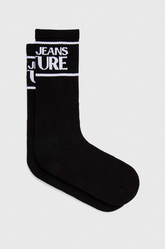 Носки Versace Jeans Couture, черный ботильоны versace jeans couture vei11a07c q11