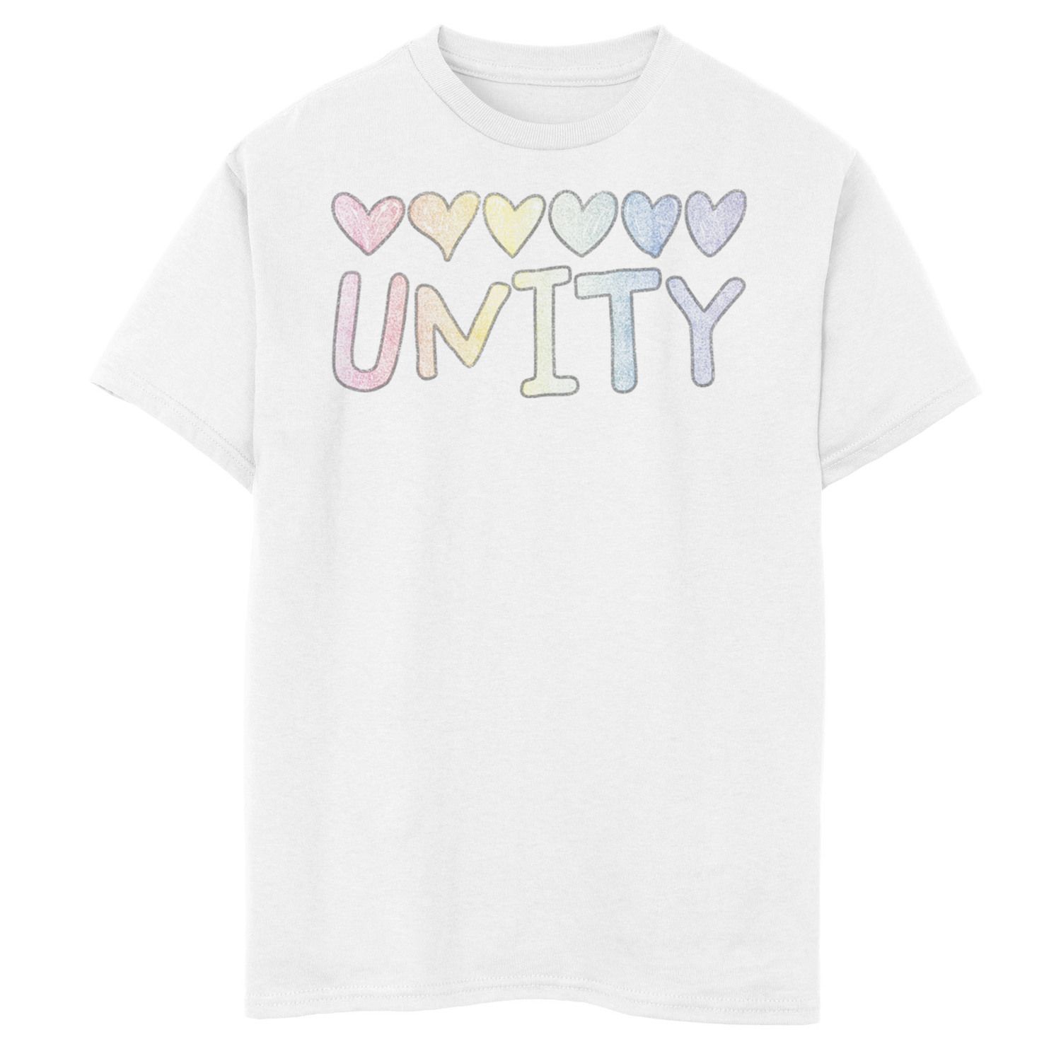 Футболка Unity Rainbow Love Pride для мальчиков 8–20 лет с текстом Licensed Character