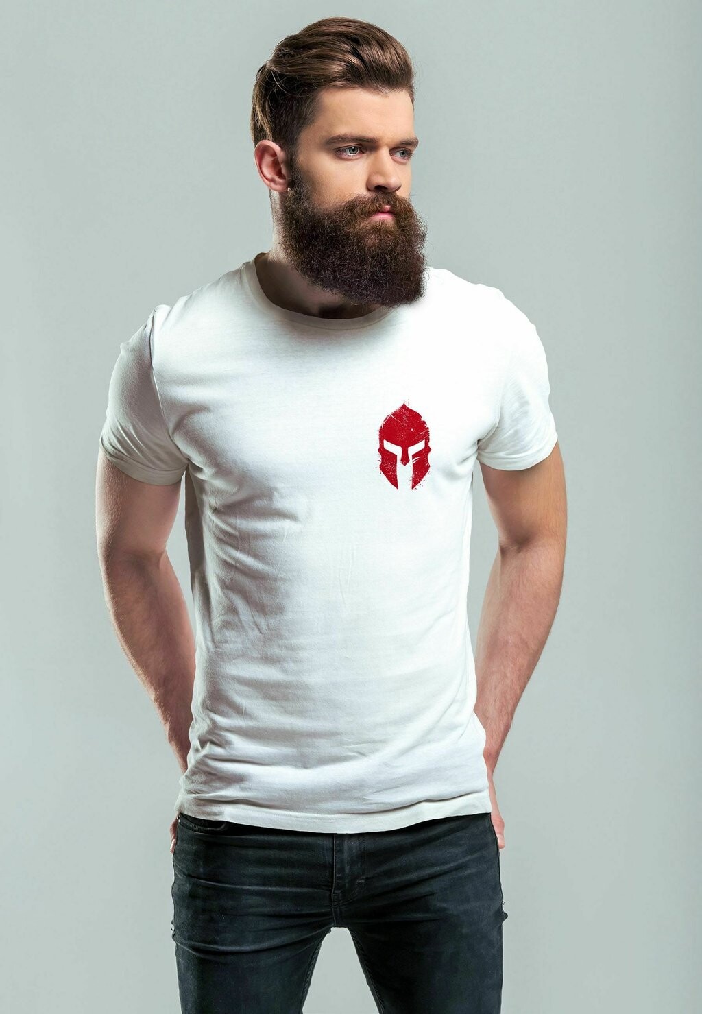 

Футболка с принтом LOGO SPARTA-HELM SPARTANER GLADIATOR KRIEGER WARRIOR FASHION STREETSTYLE Neverless, цвет weiß