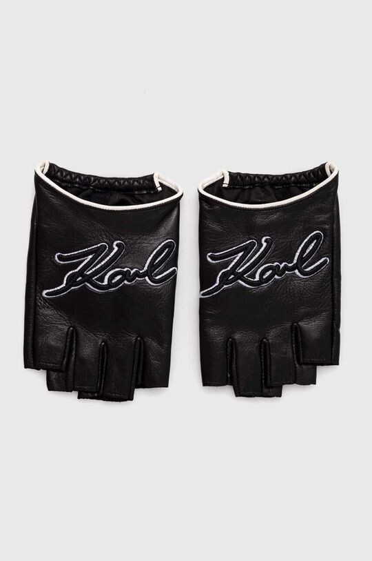 

Кожаные перчатки Karl Lagerfeld, черный