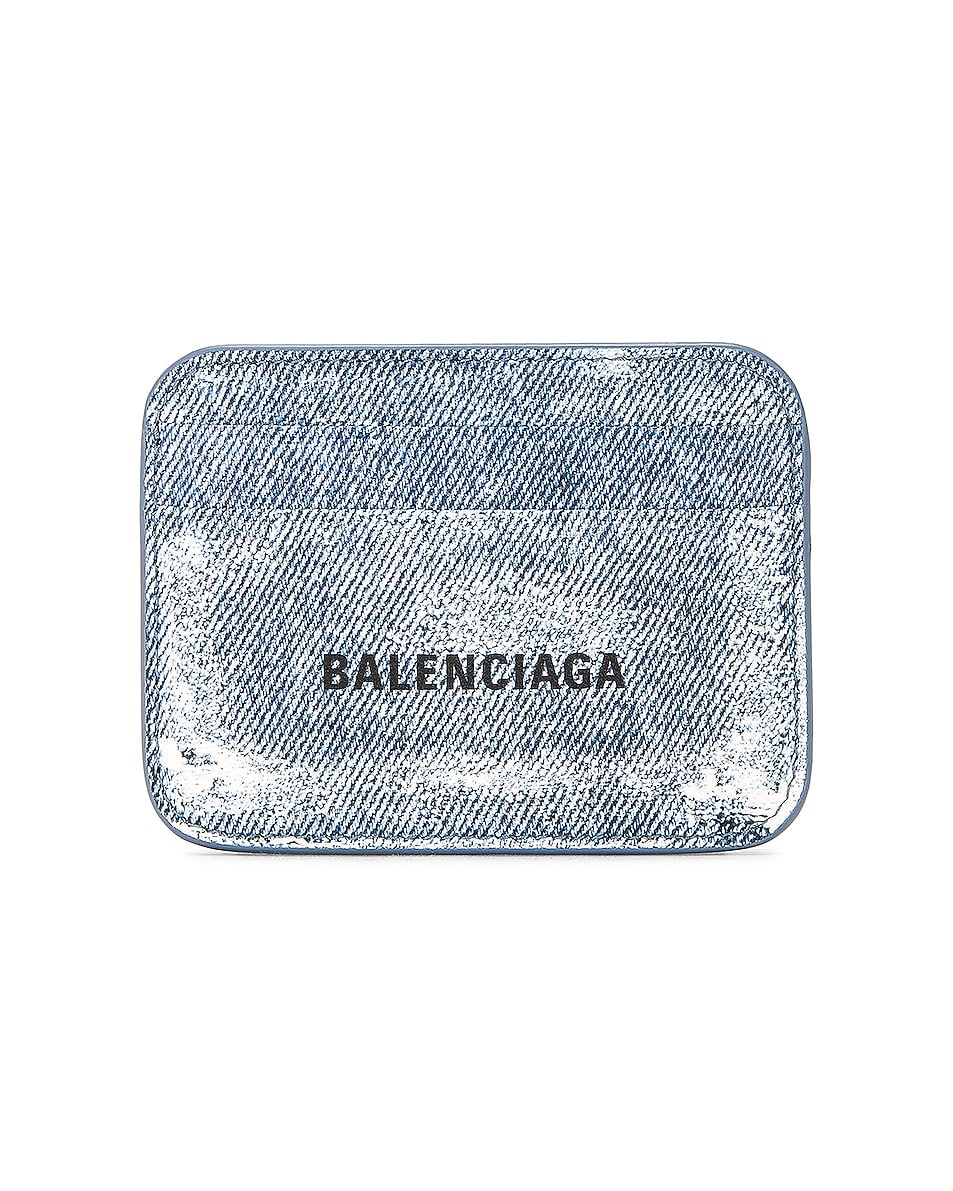 Сумка Balenciaga Cash Card Holder, цвет Denim Blue & Black