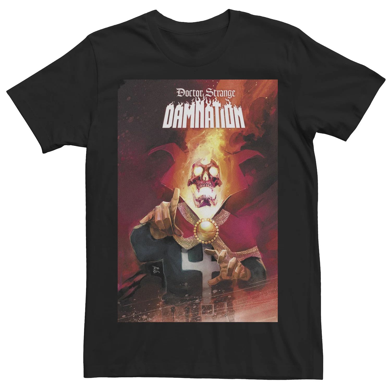 Мужская футболка с обложкой комикса Doctor Strange Damnation Marvel мужская черная футболка с обложкой комикса marvel prince namor черный