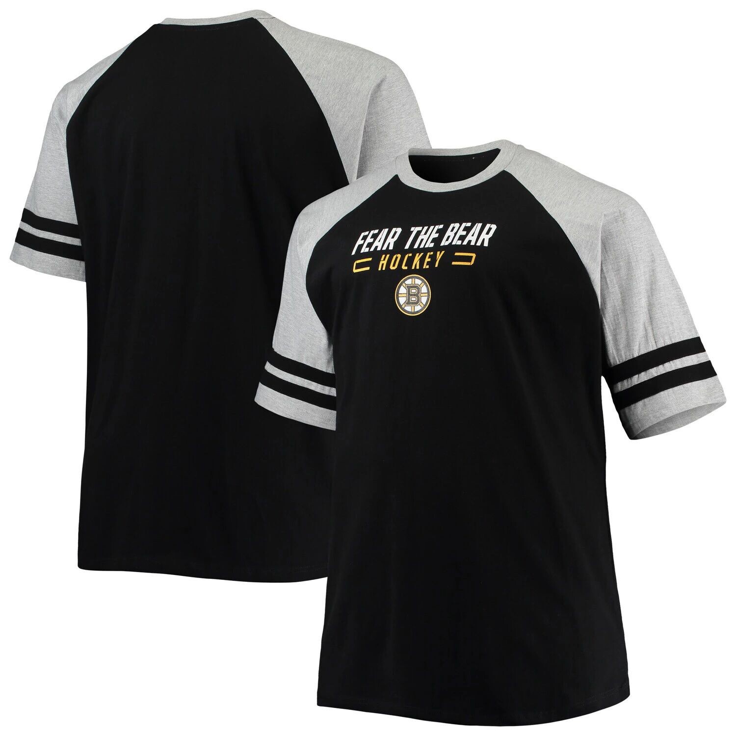 

Мужская черная футболка реглан Boston Bruins Big & Tall