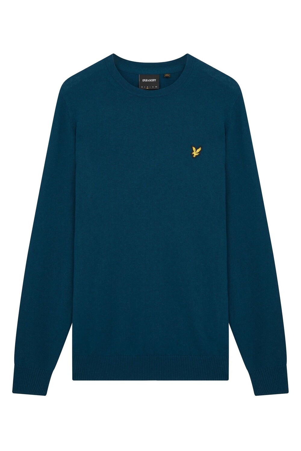 

Свитер Plus с круглым вырезом из хлопка и шерсти мериноса Lyle & Scott, синий