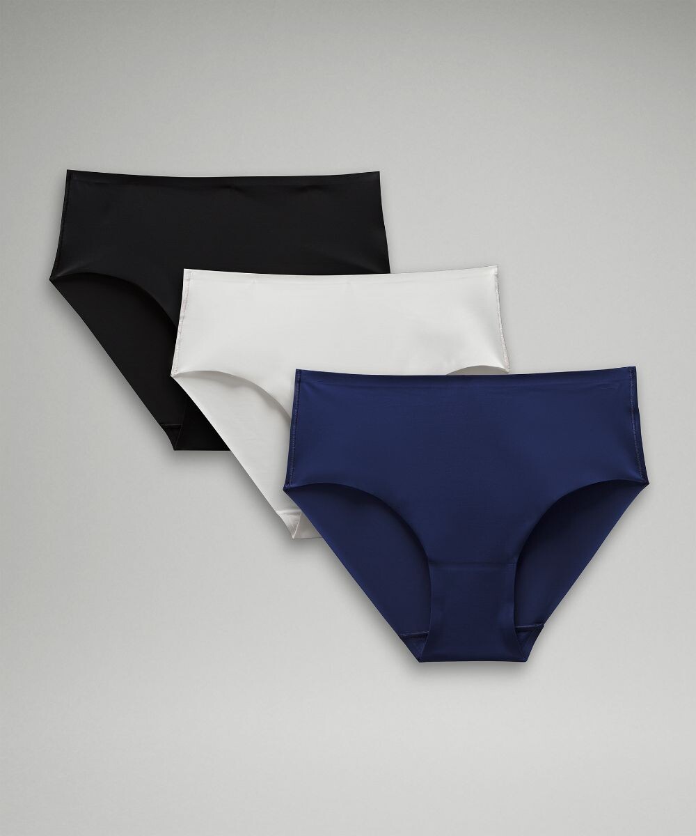 

Нижнее белье бикини с высокой посадкой InvisiWear 3 шт Lululemon, черный