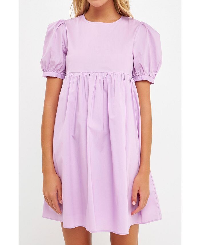 

Женское платье Babydoll с пышными рукавами English Factory, фиолетовый
