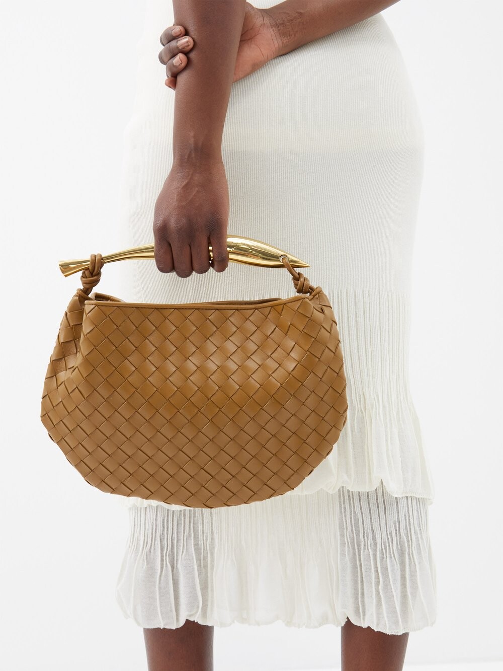 

Сумка sardine intrecciato из кожи Bottega Veneta, коричневый