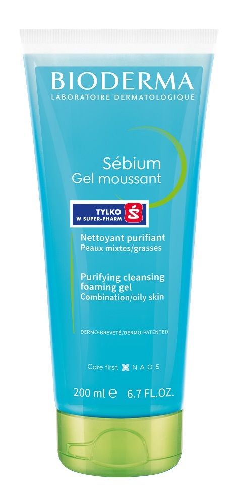 Bioderma Sebium Gel Moussant гель для умывания лица, 200 ml bioderma sebium gel moussant face wash 200ml
