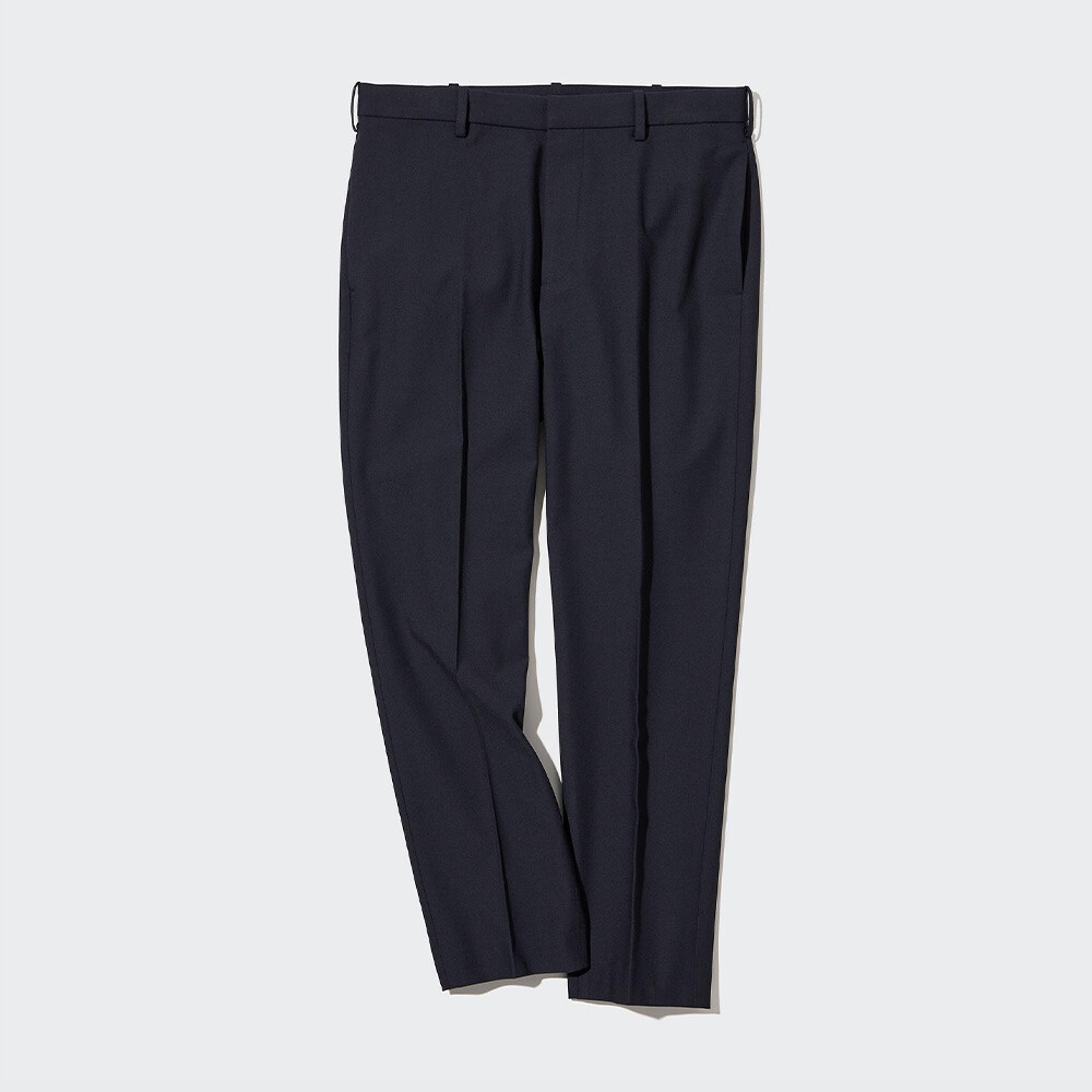 

Брюки Uniqlo эластичные повседневные длинной модели, темно-синий