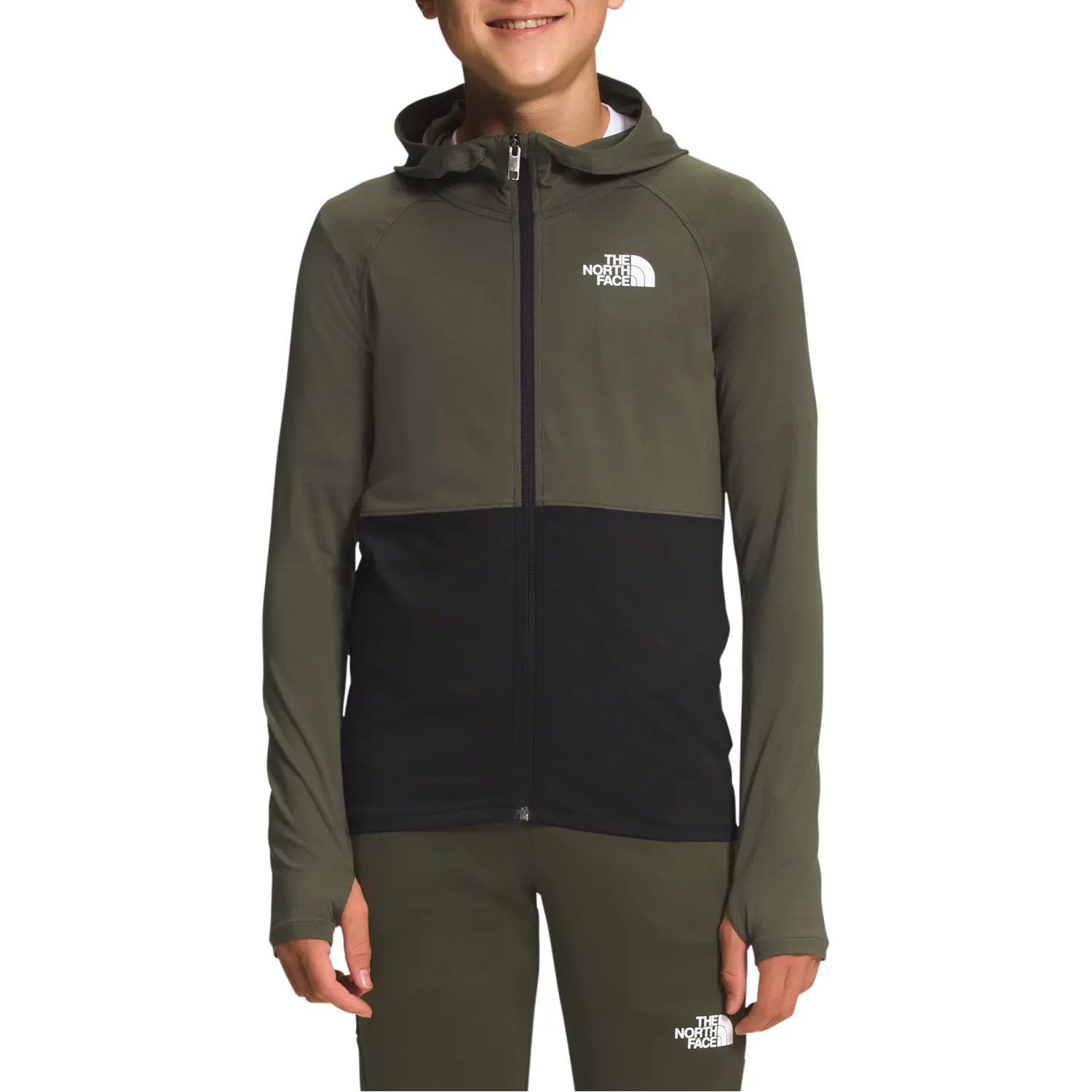 

Худи The North Face Amphibious Full Zip Sun, цвет New Taupe Green