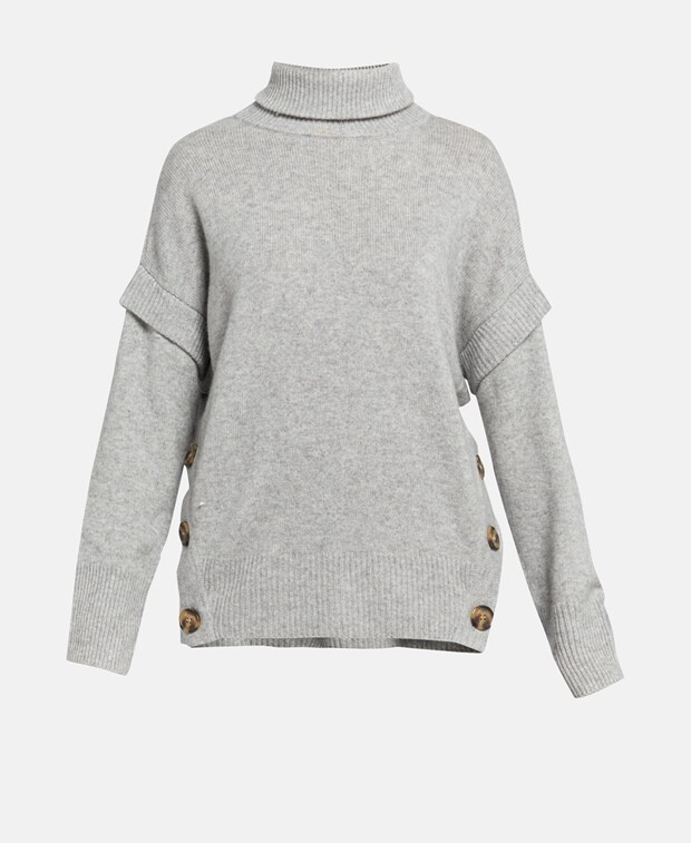 

Кашемировый джемпер с высоким воротником Notshy Cashmere, светло-серый