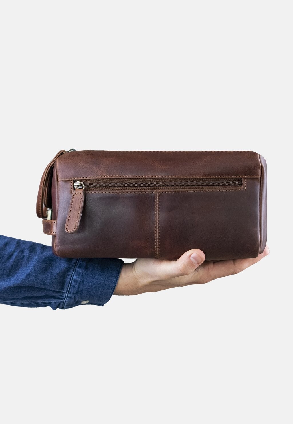 

Косметичка LEATHER WASH TOILETRY CASE GATWICK SID & VAIN, цвет braun/cognac