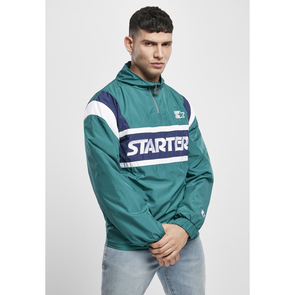 

Куртка Urban Classics Starter 1/2 Zip Retro, зеленый