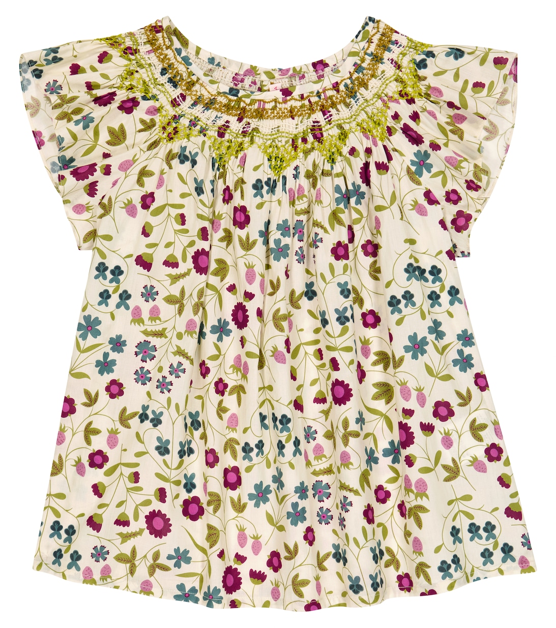 Блузка Ella с цветочным принтом Bonpoint, разноцветный
