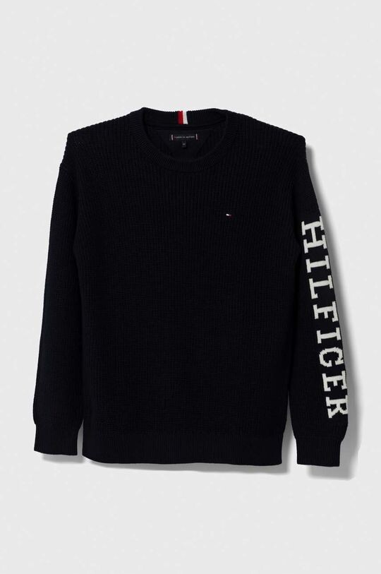 

Детский хлопковый свитер Tommy Hilfiger, темно-синий