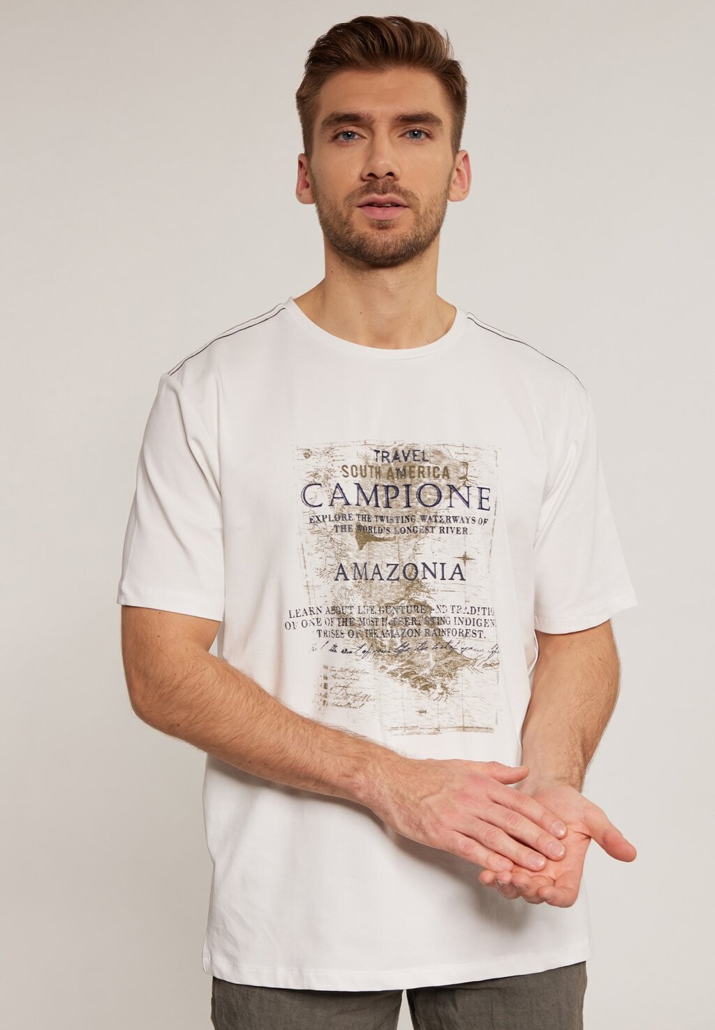 

Футболка с принтом Campione, белый