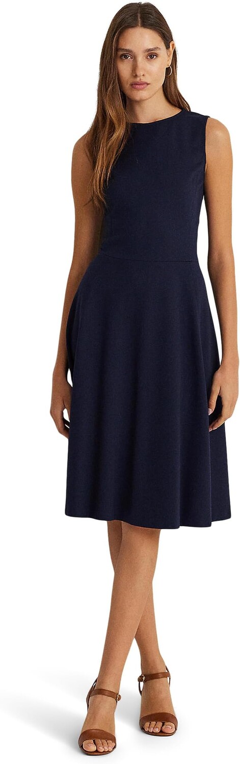 

Платье Lauren Ralph Lauren Ponte Fit-and-Flare Dress, цвет Lighthouse Navy