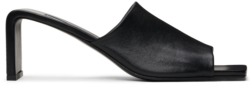 Черные босоножки на высоком каблуке Jil Sander