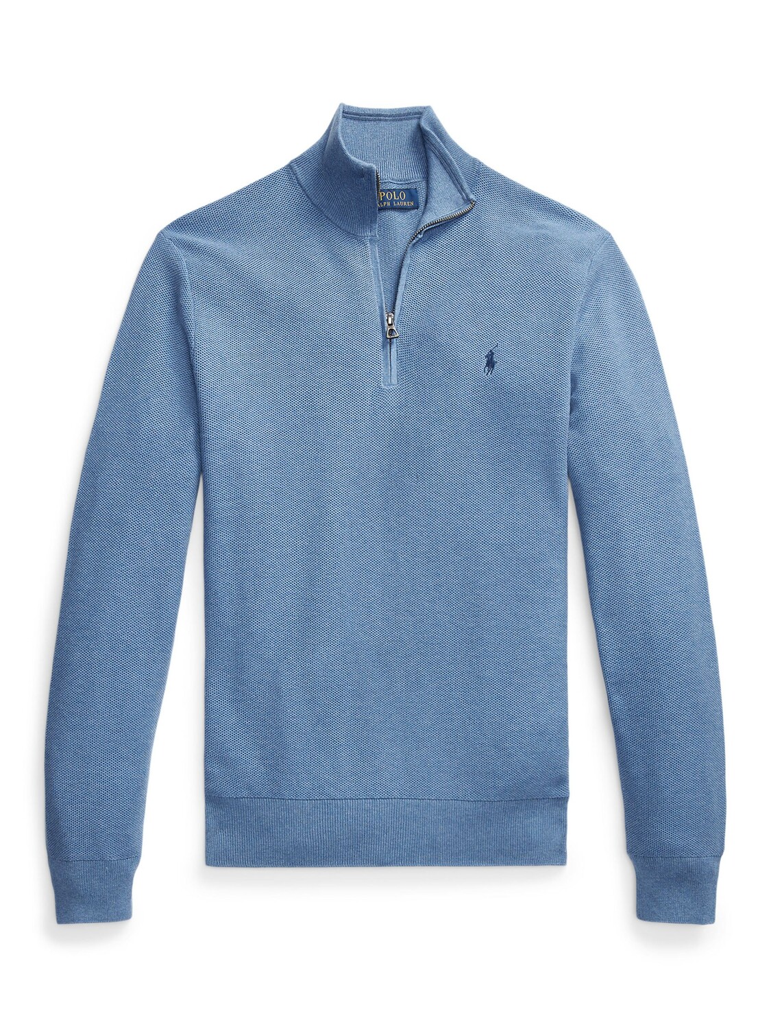 

Джемпер с молнией на четверть и длинными рукавами-поло Ralph Lauren, синий