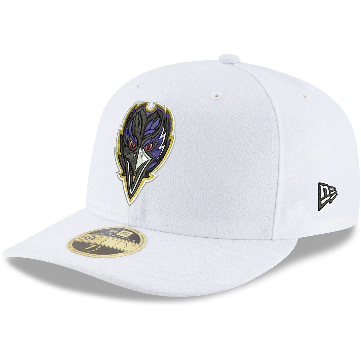

Мужская облегающая шляпа New Era White Baltimore Ravens Alternate Omaha Low Profile 59FIFTY