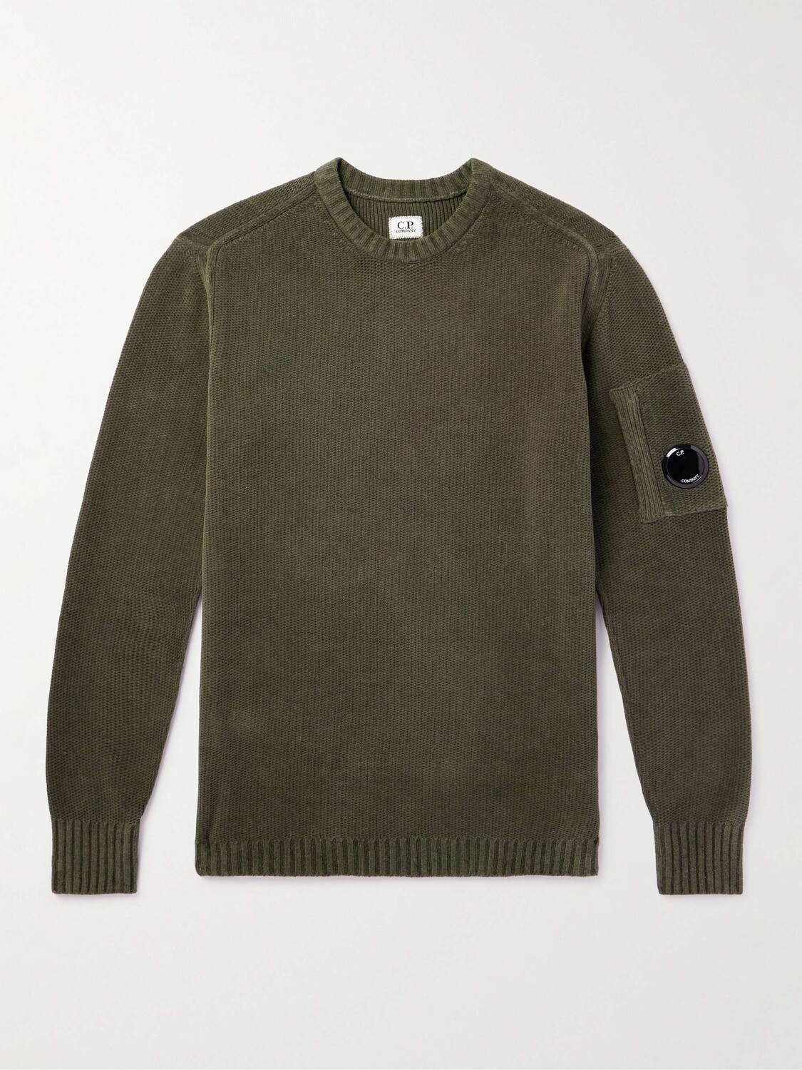 

Толстовка Slim Fit из хлопка и синели C.P. COMPANY, зеленый